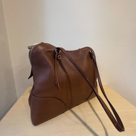 ๐ Gucci Bree Brown Leather Dome Satchel Bag | Authentic | Gently Used - Picture 3 of 16